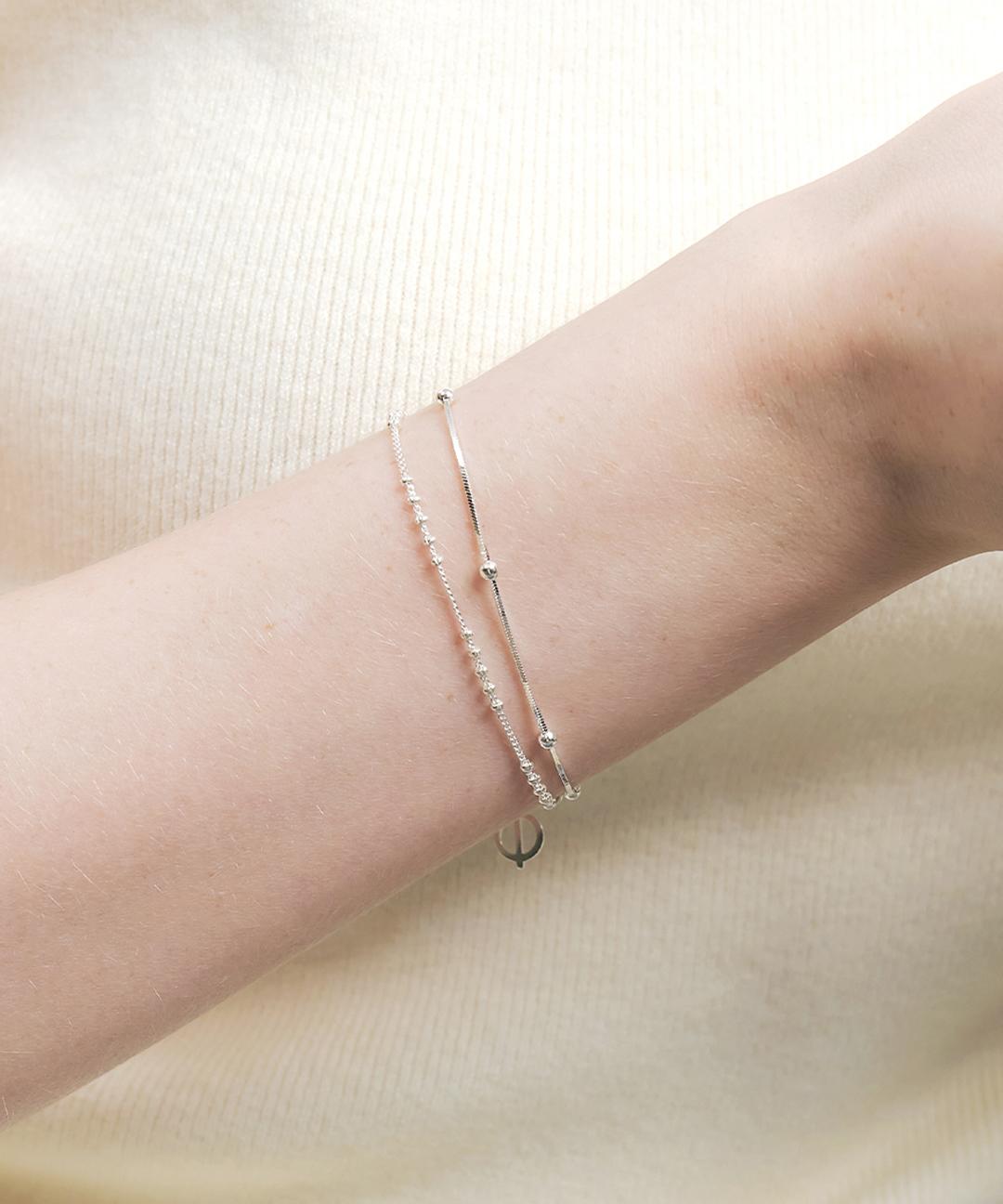 앵브록스 [셀럽 착용] layered ball bracelet