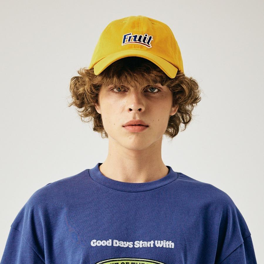 프룻 레터링 볼캡(옐로우)