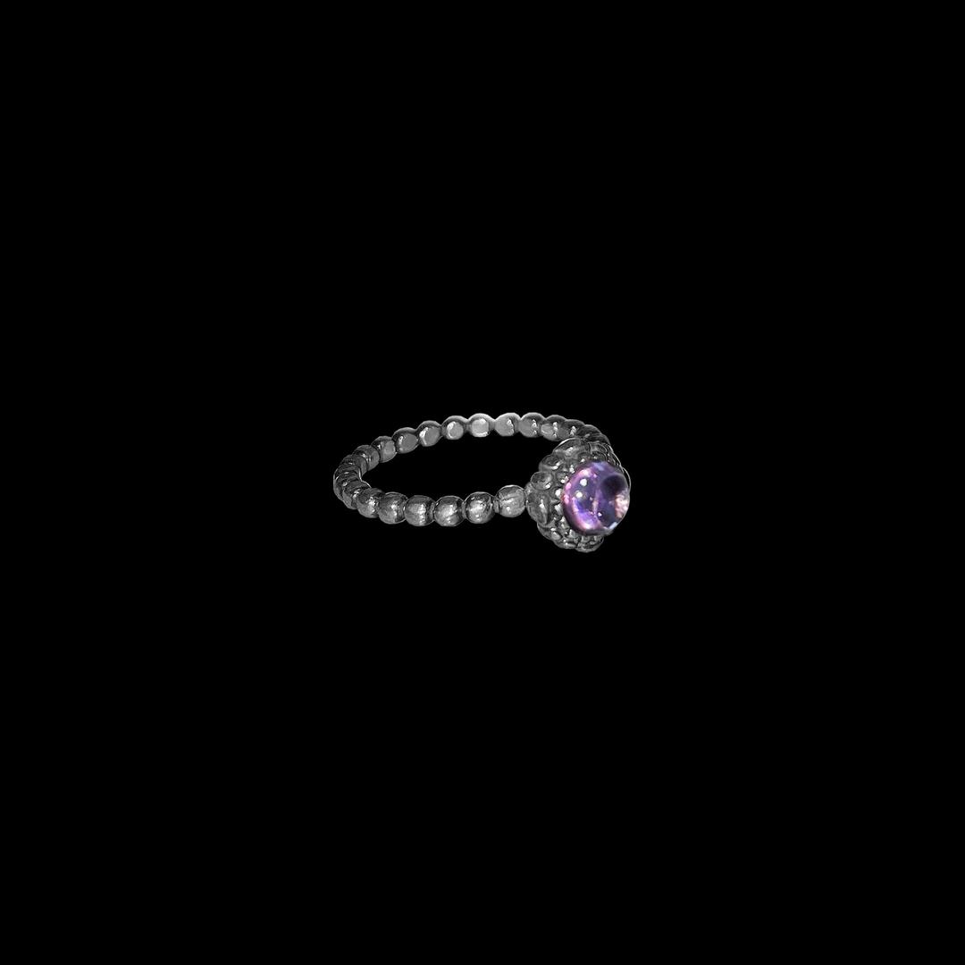 VIOLET BALL RING (silver925)