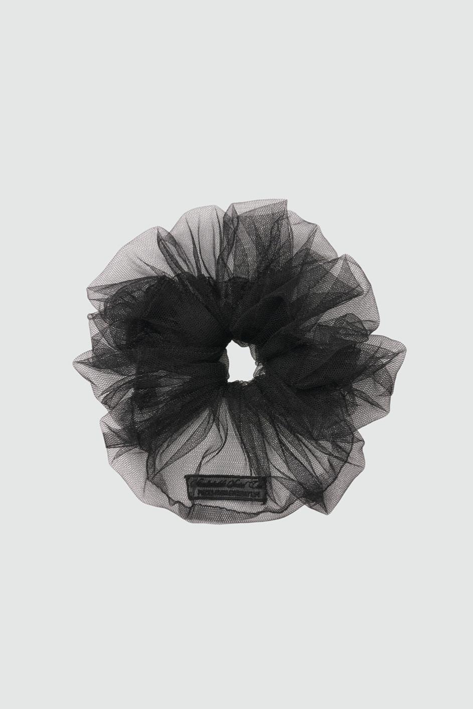 [10/28 예약배송] SHEER BLOOM SCRUNCH, BLACK