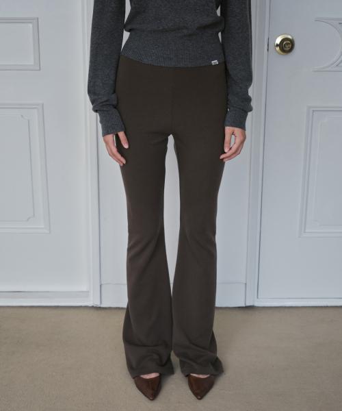 Basic Flare Leggings / Brown