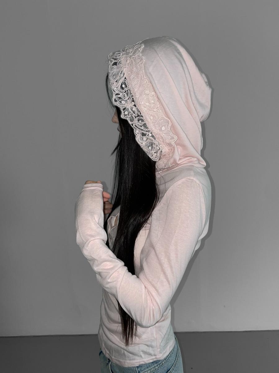 [ONLY]cruella lace hoodiie e polo top(3 color)