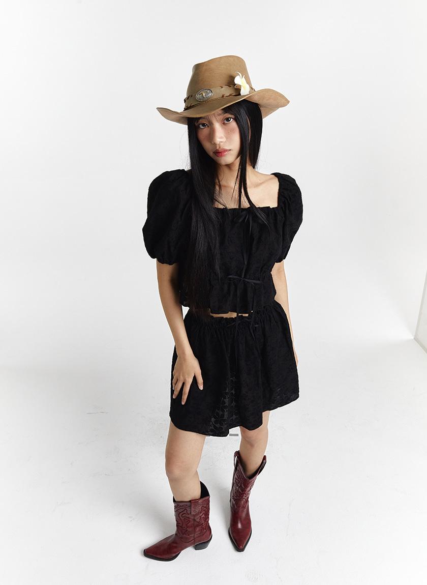 Ricotta Shake Skirt (Black)