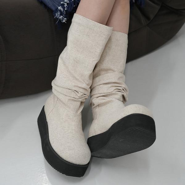 플랫폼 드엘 린넨부츠