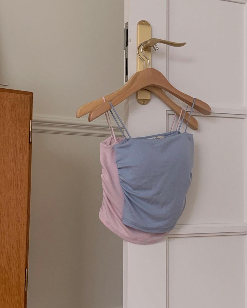 padded shirring sleeveless
