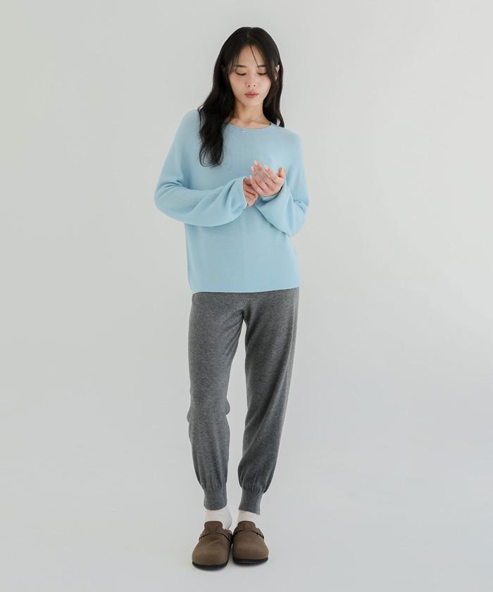 3D니트 캐시혼용 베이직 조거팬츠 FN9100