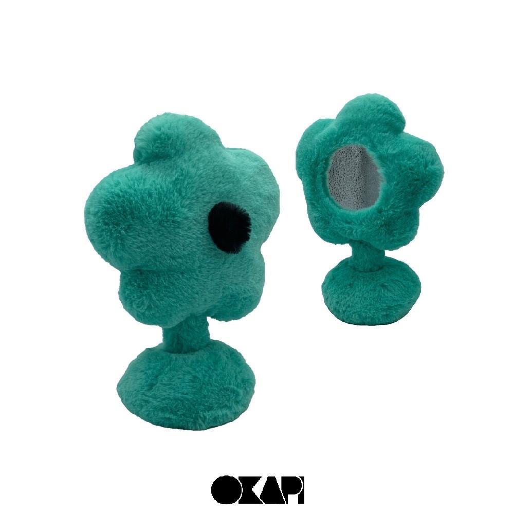 flower fur mirror (mint)