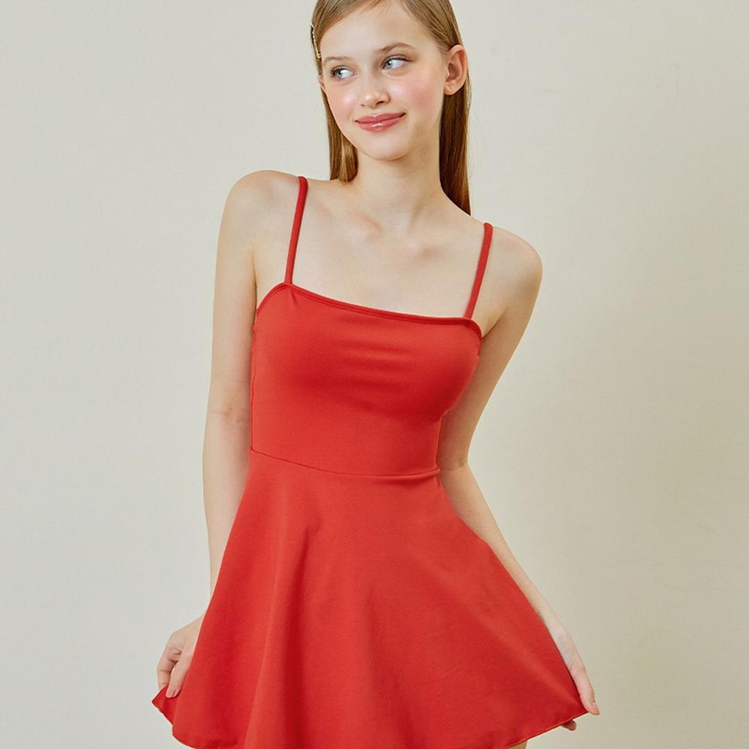 [온쇼페]마스 백포인트 원피스 비키니 - Red