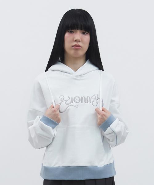 GRAPHIC BLOCK HOODIE [WHITE]