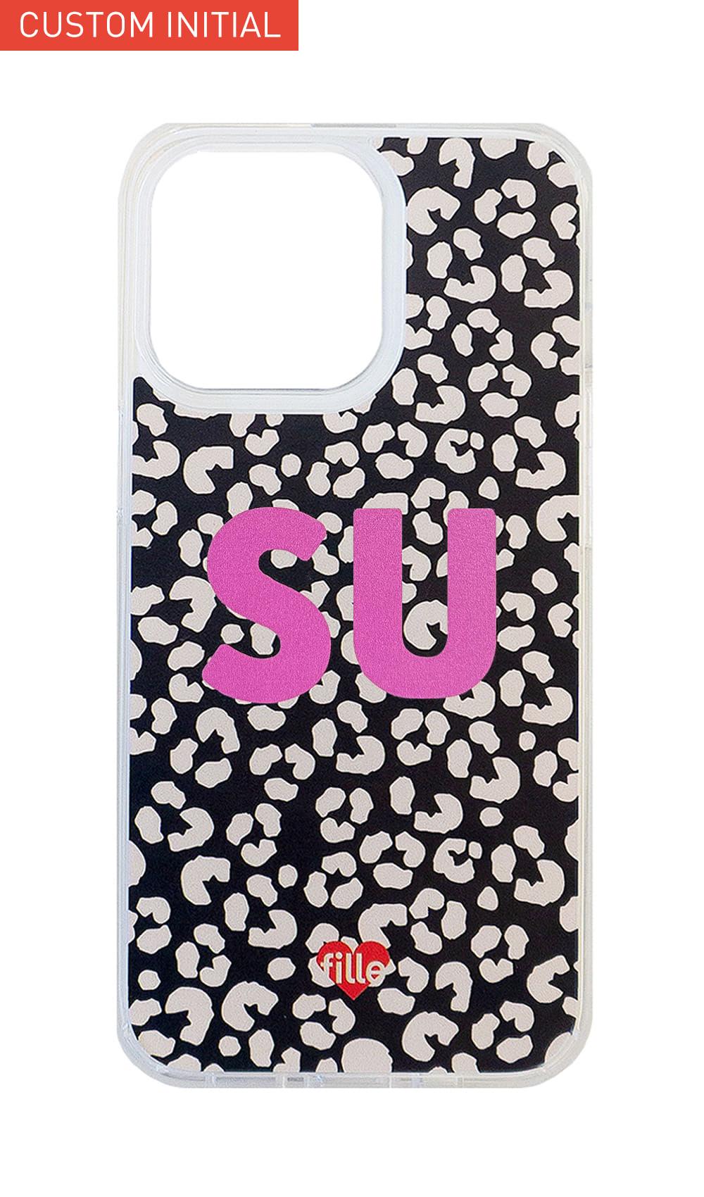 [이니셜 커스텀] 젤하드 Flower iPhone Case - Black & Ivory