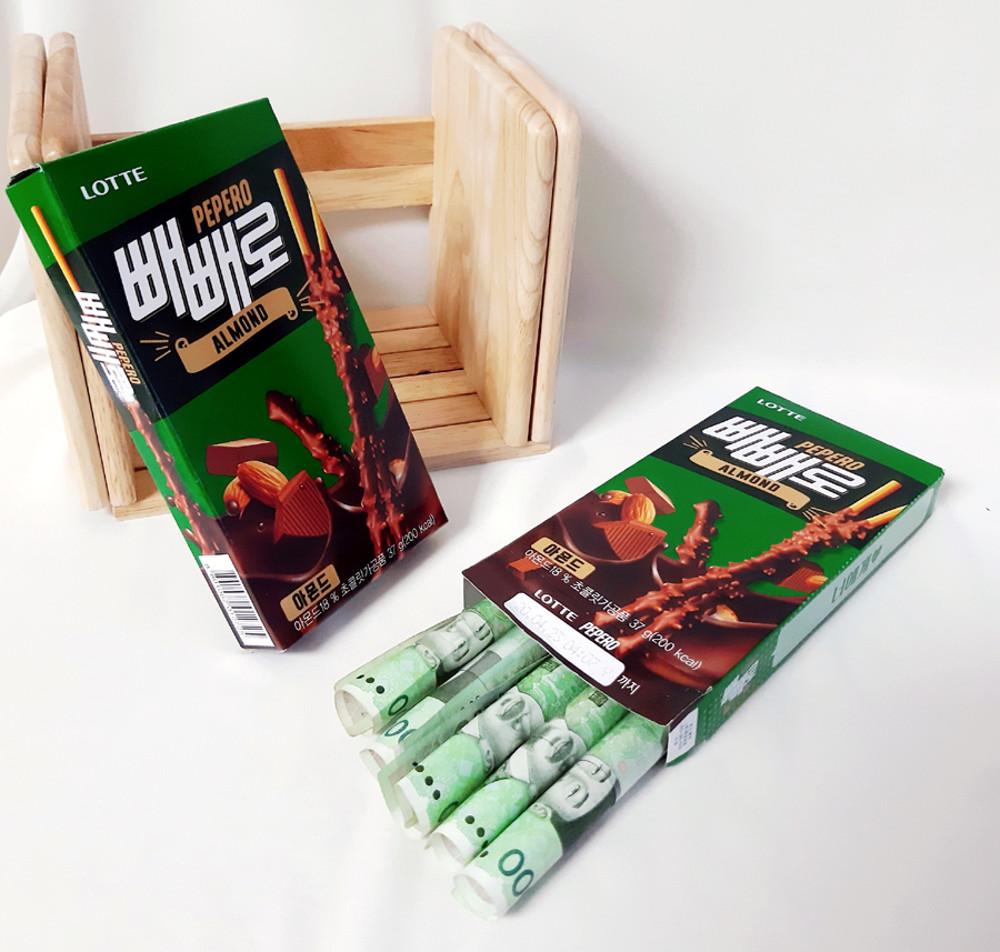 돈빼빼로 만들기 diy /  돈말이캡5개 / 빼빼로데이 부모님 남친 여친 생일 선물 용돈 이벤트