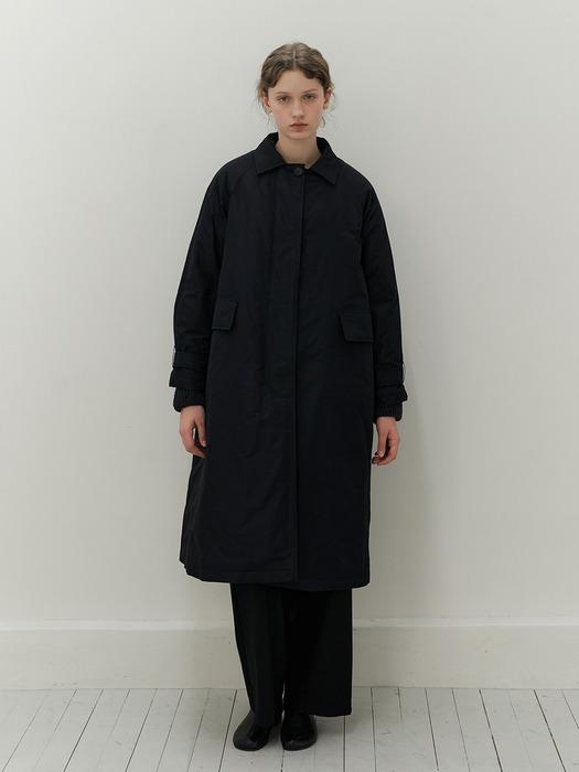 recycle padding coat-black