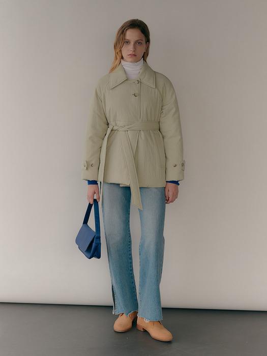 BIGCOLLAR HALF PADDING JACKET(ASH KHAKI)