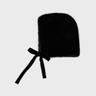 [단독~12/14]Poiu Ribbon Hood Hat Black