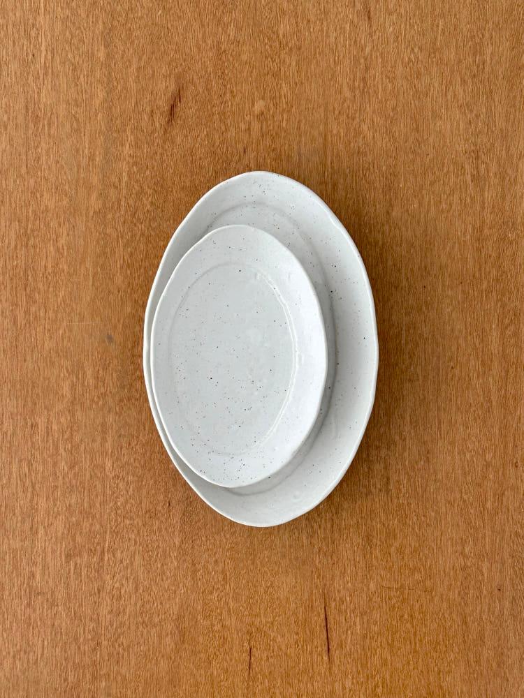 마름모 플레이트 일본 도자기 오발 타원 접시