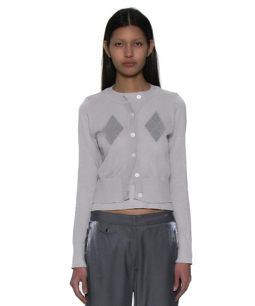 올인원 레이어드 아가일 니트 크루넥_라이트 그레이