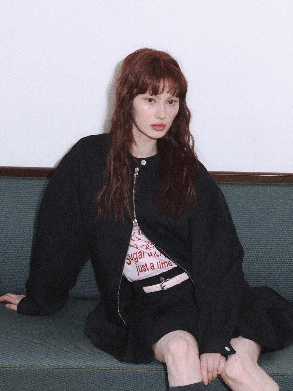 Jacquard Bomber Jumper [black]