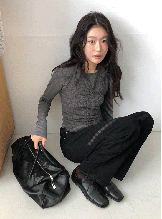 언더비 하포 프릴 홀터넥 슬리브리스 (4 color)