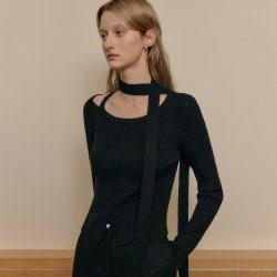 위트니 컷아웃 니트 탑 / WHITNEY CUTOUT KNIT TOP_3colors