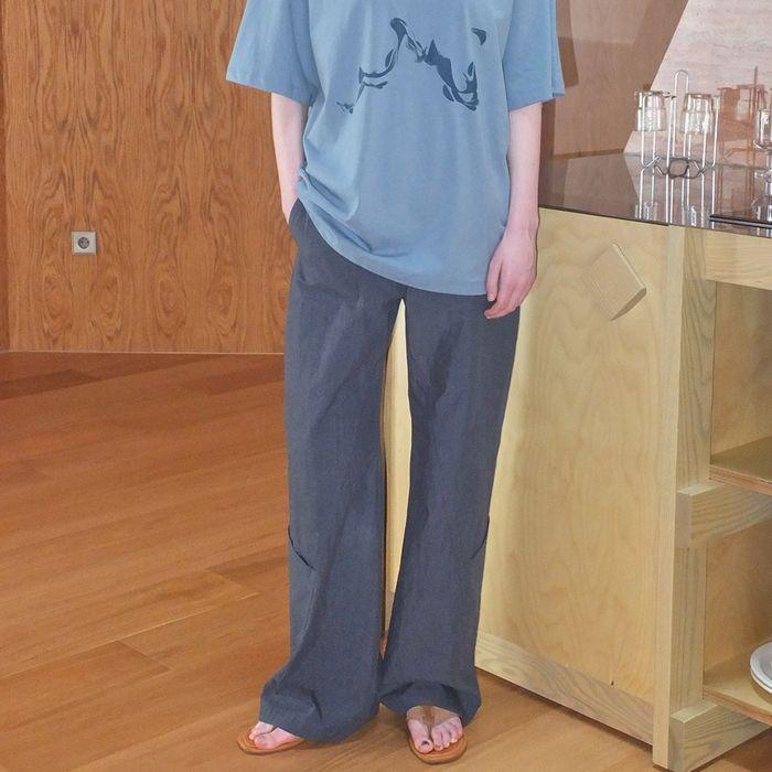 BAKER WIDE PANTS - NAVY