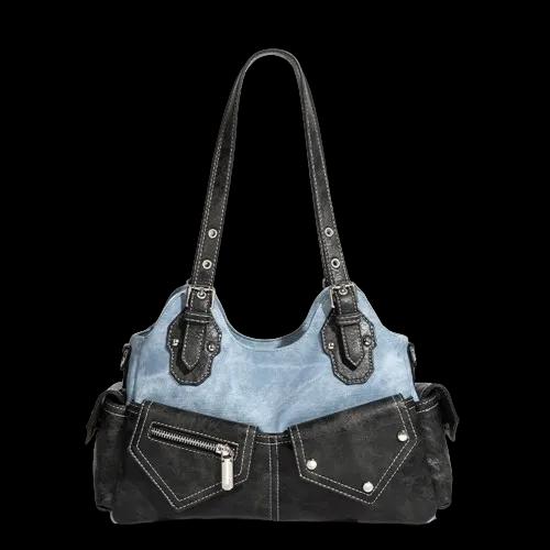 Y2K 레트로 배색 숄더백