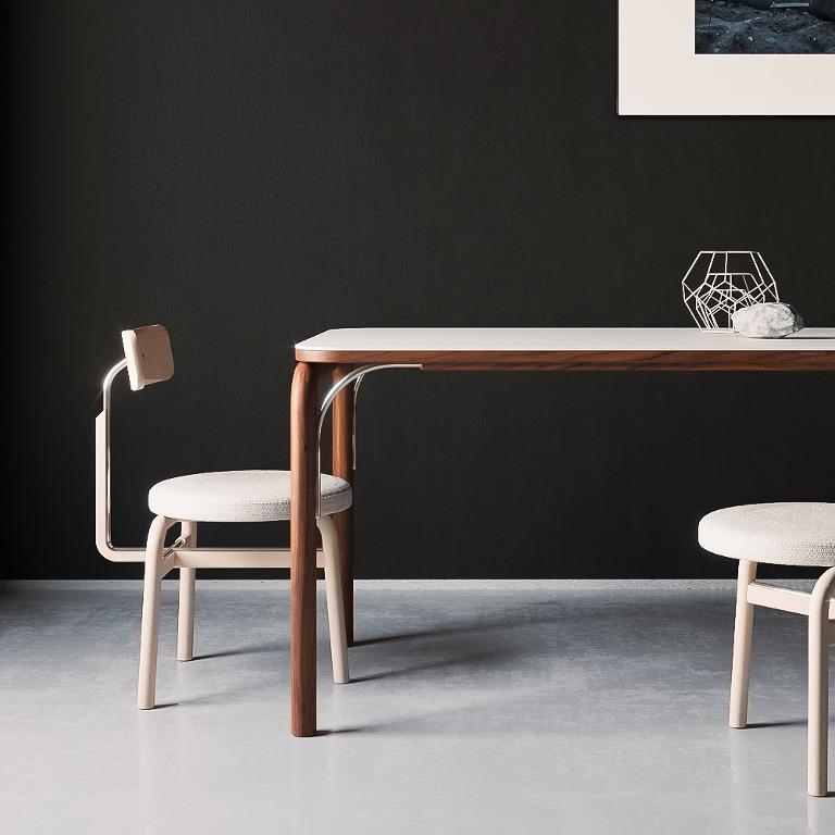 LAON CERAMIC TABLE - WALNUT