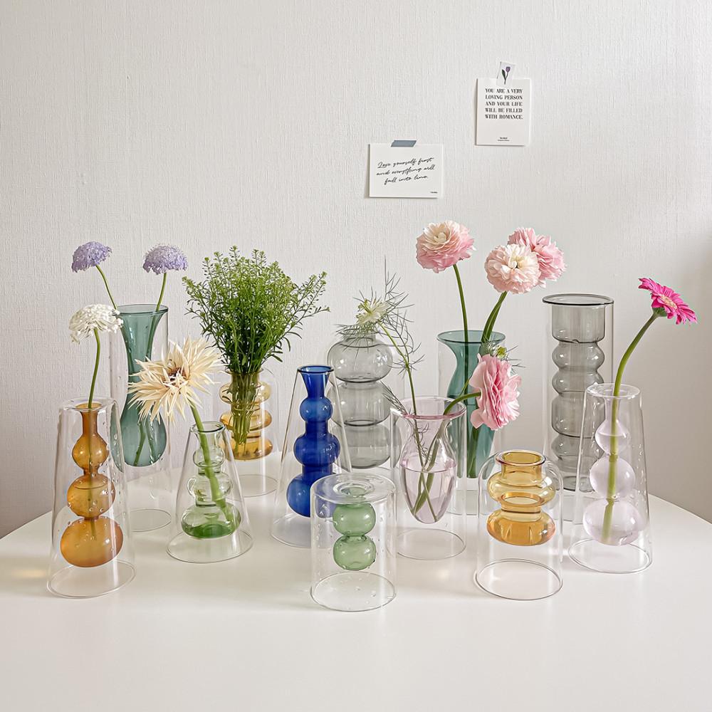 오룸 버블 북유럽 프리미엄 유리 화병 인테리어 꽃병 18타입