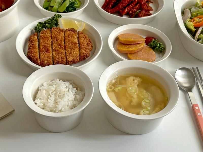 모던블랑 한식 공기대접 밥그릇 국그릇 신혼그릇