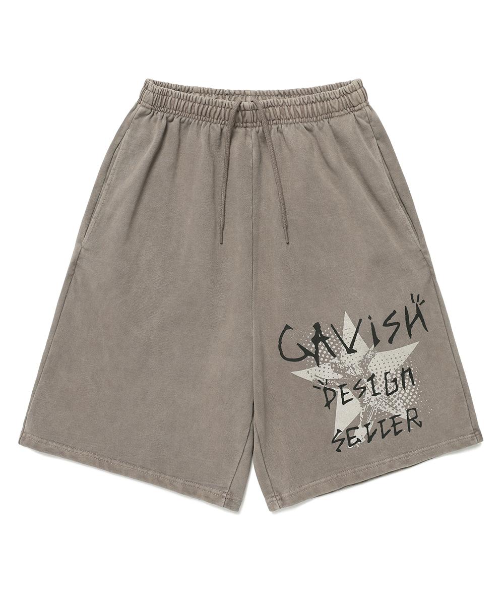 PIGMENT HAND WRITTEN SWEAT SHORTS[BEIGE]