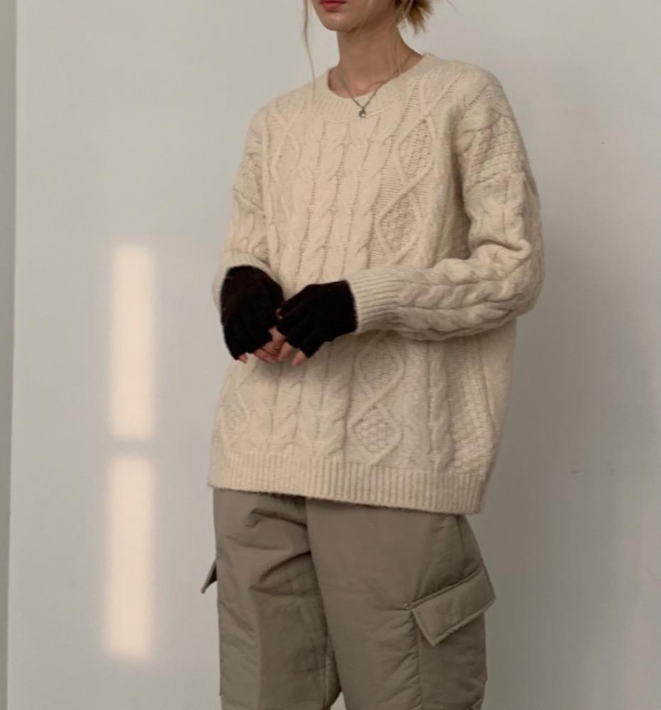 cable knit sweater