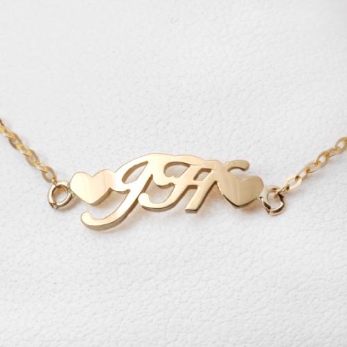 [14K] 심플 이니셜 체인팔찌(소)