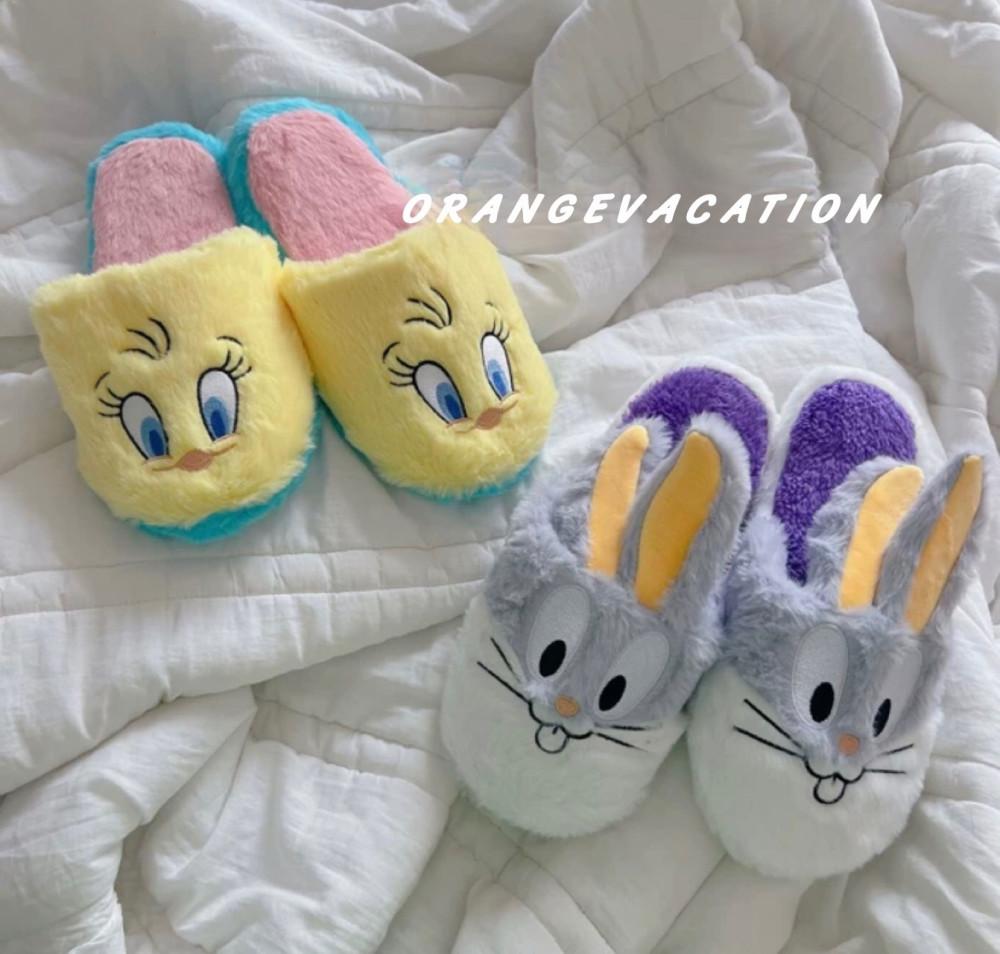오렌지베케이션 2Type 트위티 실내화 귀여운 거실 슬리퍼