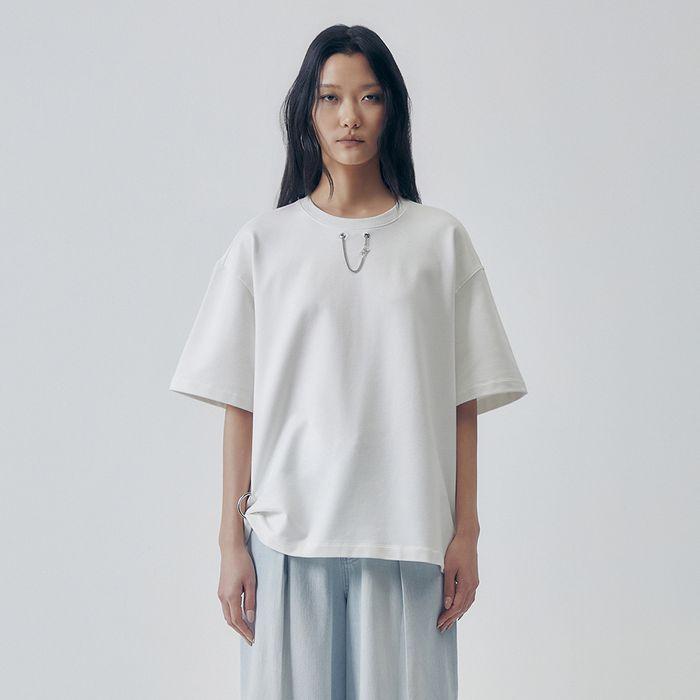 Dubre Chain T-shirts [ White ]