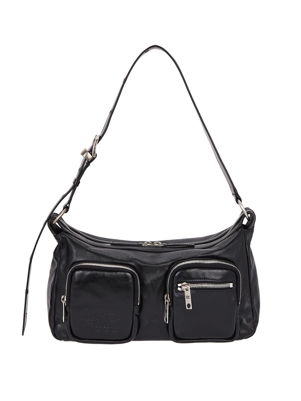 OUTPOCKET HOBO_black glossy plain