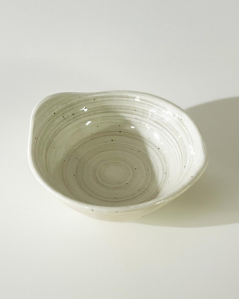 [marron cream hand bowl] 마롱 크림 손잡이 앞접시 도자기 국그릇