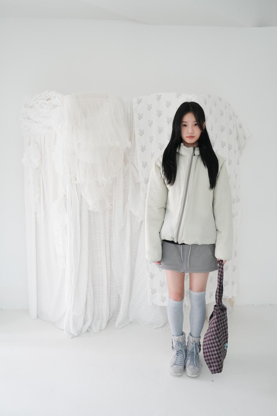 [2차 리오더] Reversible padded jacket, pistachio (12월 넷째주 발송)