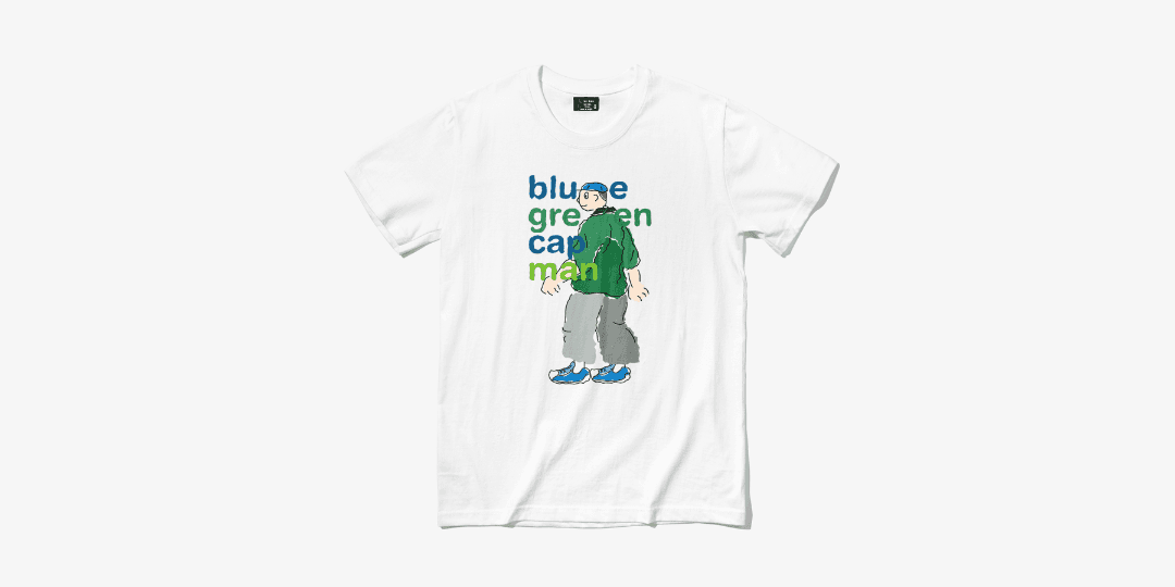 blue green cap man