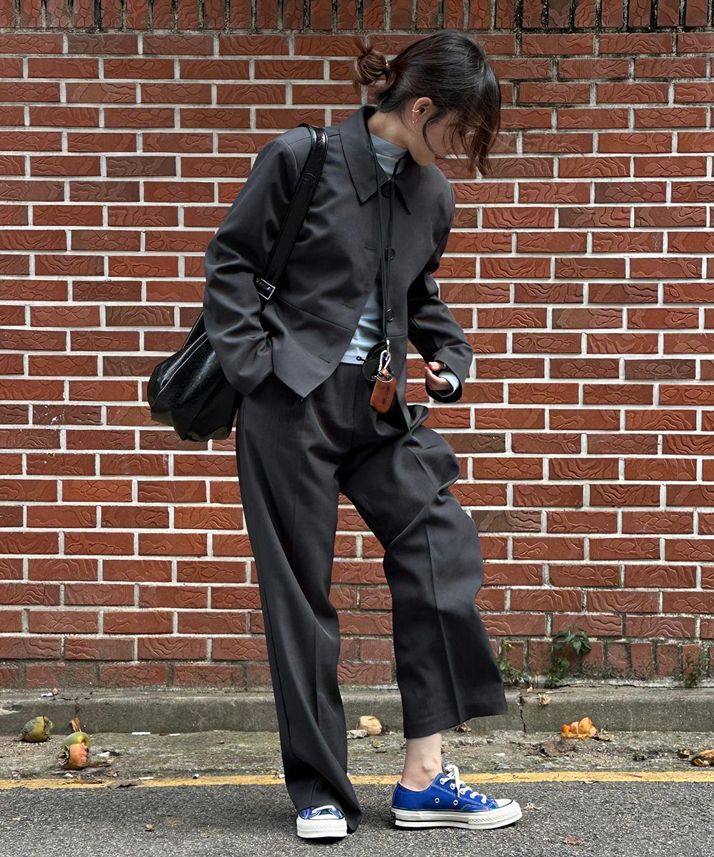 무스 셋업 (charcoal)(2colors)