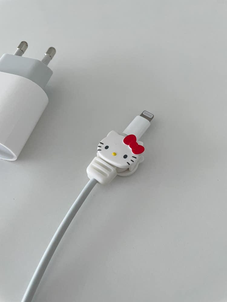 [젬마풀] 산리오 키티 아이폰 충전 케이블 보호캡 에어팟 아이패드 맥북 충전기 악세사리