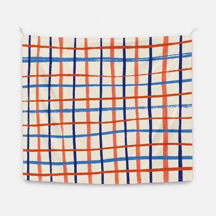 Plaid 패브릭 포스터 대형
