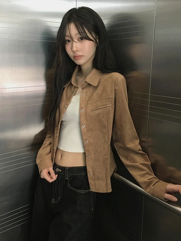 [캐주얼/겨울신상❄️] 디스티 스웨이드 포켓 셔츠 아우터 4color