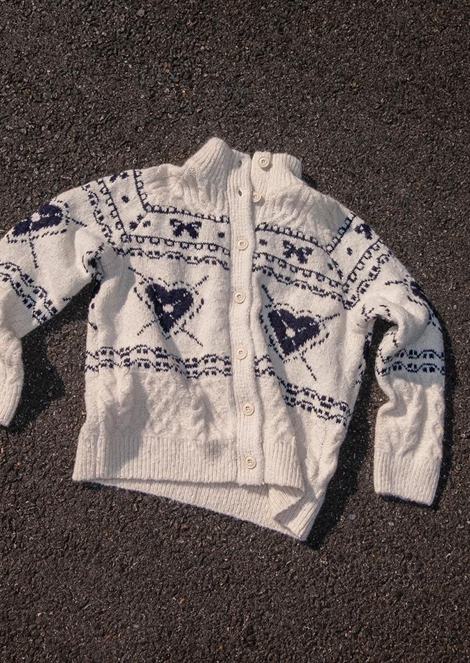 lotsyou_Sweetie Snowflake Cardigan Ivory