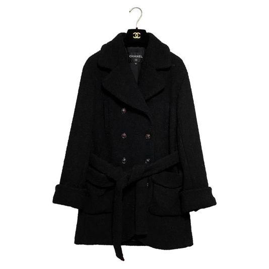 샤넬 36 울 펠트 코트 블랙 P73323