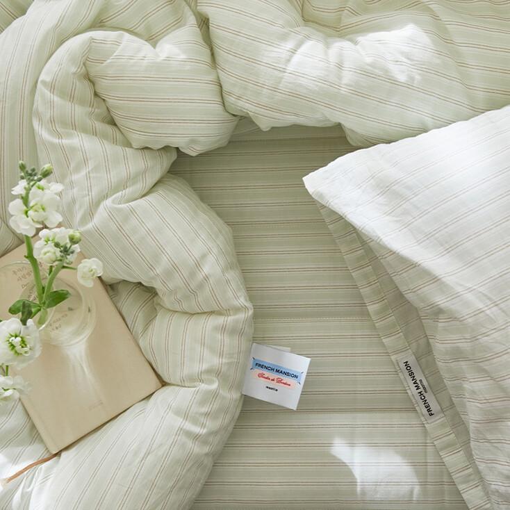 프렌치맨션 60수 아사 순면 차렵이불(Q이불패드세트)