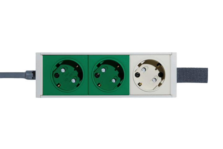 EXTENSION 3-SOCKET / CAMPER GREEN 1.5m