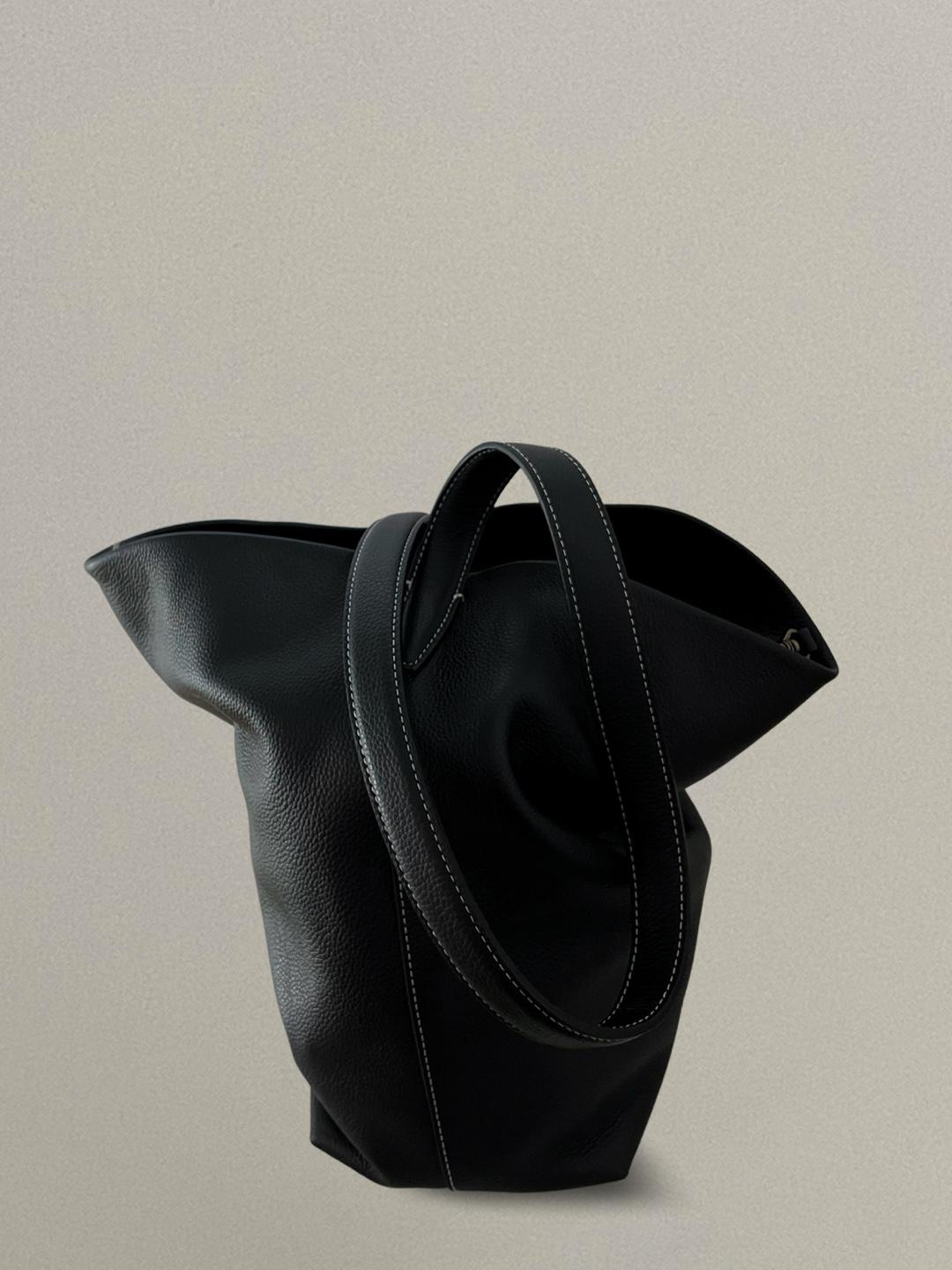 Léo N/S tote bag_Black(M)