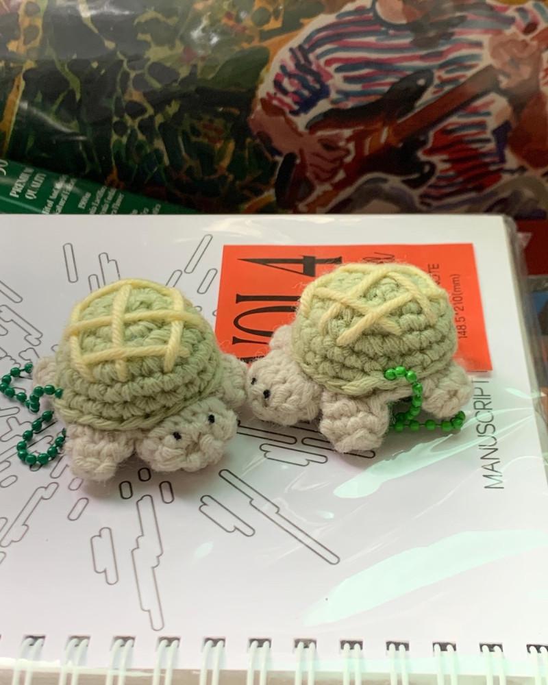 뜨둥_거북이 키링 키홀더 뜨개키링