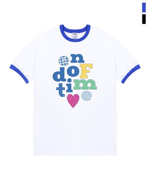 [UNISEX]END OF TIME 링거 반팔티_2color