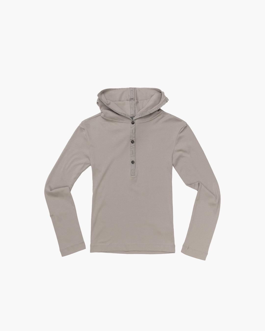 HOODED HENLEY TEE (GRAIN)