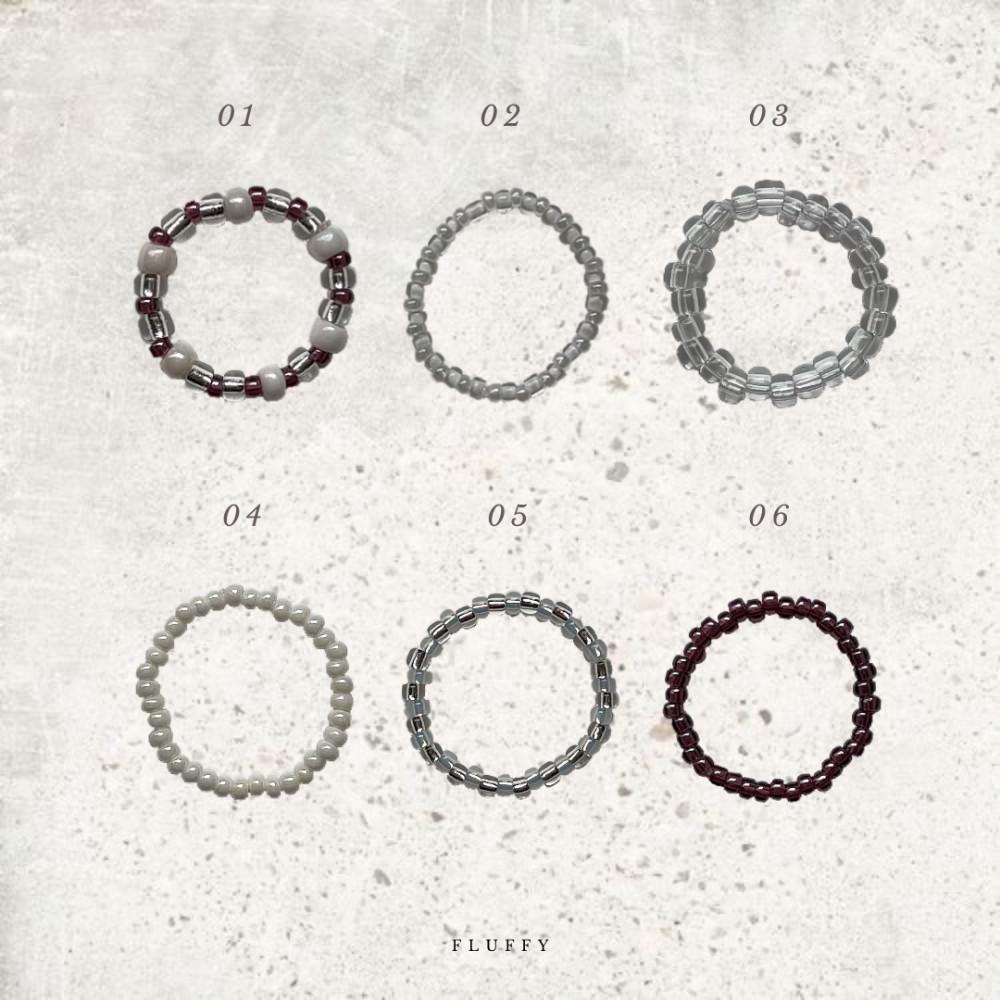 핸드메이드 비즈반지 단품